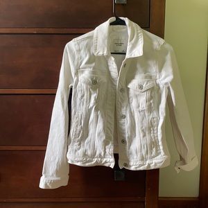 Abercrombie white denim jacket